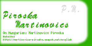 piroska martinovics business card